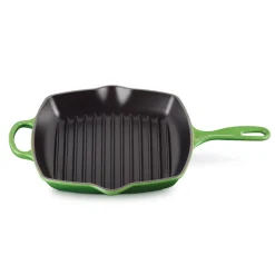 Signature Støbejerns Kvadratisk Grillpande, Bamboo, 26x26 cm