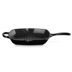 Signature Støbejerns Kvadratisk Grillpande, Black, 26x26 cm