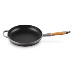 Signature Støbejerns Stegepande Med Træhåndtag, Flint, Ø28 cm