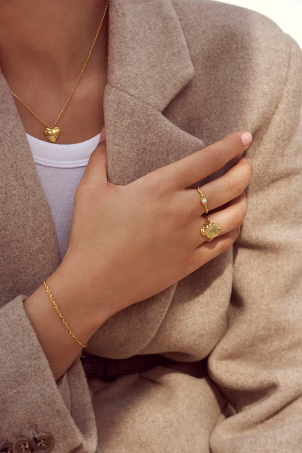 Sigrid Armbånd, Guld, 17,5 cm