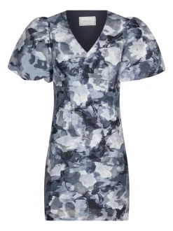 Sika Brocade Floral Kjole, Floral Grey, 36