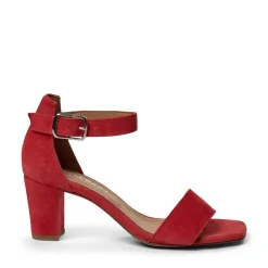 Sinna Højhælede Sandaler, Red Suede, 40