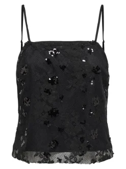 Sinna Lace Top, Black, M