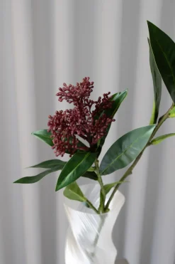 Skimmia Berry Kunstig Blomst, Bordeaux