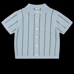 Skjorte, Pale Blue/Pine, 130 cm