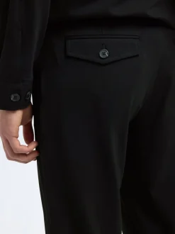 172-Slim Tapered Lorent Flex Bukser, Black, L