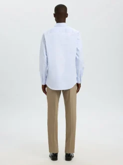 Slim-Performance Skjorte, Light Blue, M