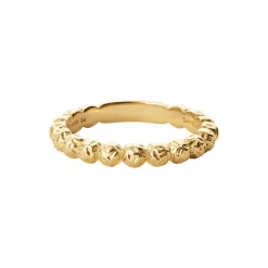 Small Dots Ring, Gold Plated, 52