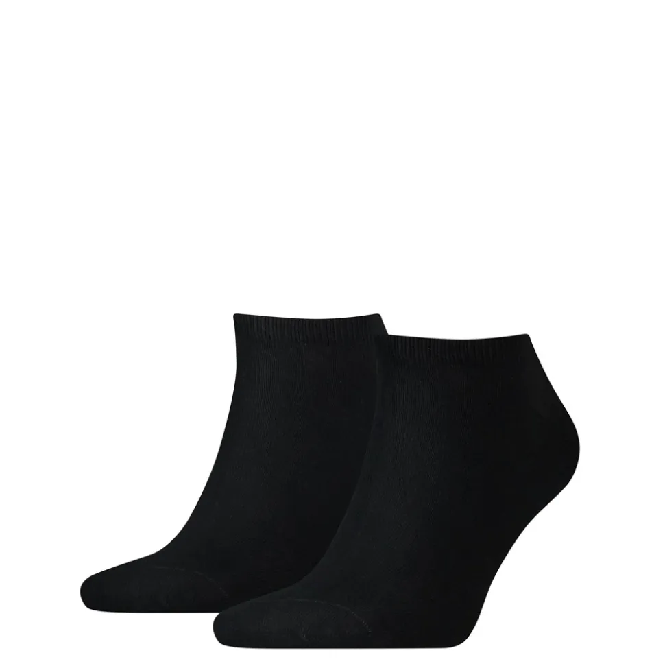 Sneaker 2-pak Ankelstrømper, Sort, 43-46