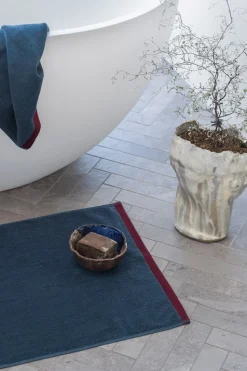 Soft Bademåtte, Midnight Blue/Light Grey, 50x80 cm