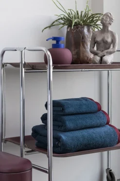 Soft Håndklæde, Midnight Blue/Light Grey, 70x133 cm