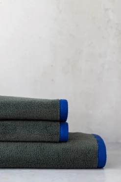 Soft 2-pak Håndklæde, Dark Olive/Light Blue, 40x55 cm