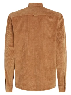 Solid Fløjls Overshirt, Desert Khaki, S