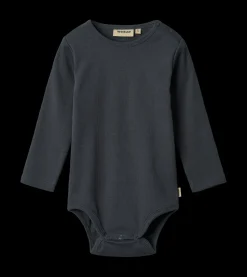 Spencer Langærmet Rib Body, Navy, 74 cm