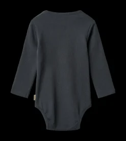 Spencer Langærmet Rib Body, Navy, 74 cm