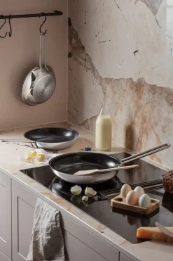 Stainless Steel Keramisk Slip-Let Stegepande, Ø28 cm