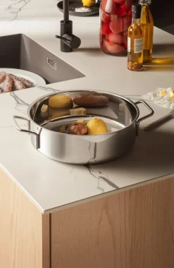 Stainless Steel Sautergryde, Ø28 cm