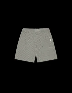 Stan Stripe Seersucker Badeshorts, Black, XXL