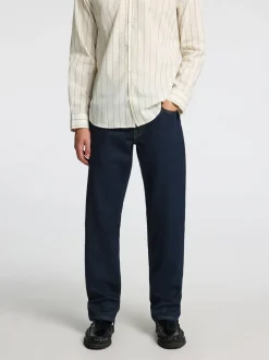 196-Straight Ben Kori Jeans, Dark Blue Denim, W31/L32