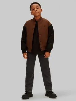 Straight Jeans, Optic Washed Black, 152 cm