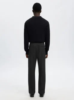 196-Straight Robert String Bukser, Black, M