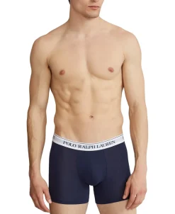 Stretch Cotton 3-pak Boxer Breif, Navy White, XXL