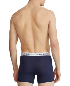 Stretch Cotton 3-pak Boxer Breif, Navy White, XXL