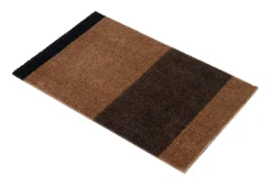 Stripe Horisontal Gulvtæppe, Cognac/Dark Brown/Black, 40x60 cm