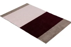 Stripe Horisontal Gulvtæppe, Bordeaux/Rose/Sand, 60x90 cm