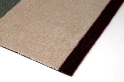 Stripe Horisontal Gulvtæppe, Green/Ivory/Bordeaux, 60x90 cm