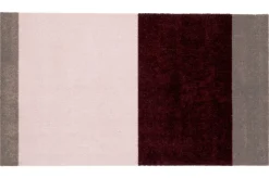 Stripe Horisontal Gulvtæppe, Bordeaux/Rose/Sand, 67x120 cm