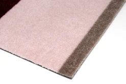 Stripe Horisontal Gulvtæppe, Bordeaux/Rose/Sand, 67x120 cm
