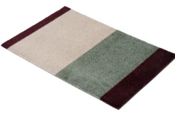 Stripe Horisontal Gulvtæppe, Green/Ivory/Bordeaux, 40x60 cm