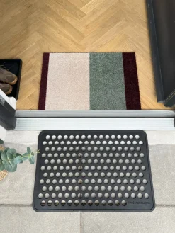 Stripe Horisontal Gulvtæppe, Green/Ivory/Bordeaux, 40x60 cm