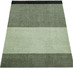 Stripe Horisontal Gulvtæppe, Grøn/Støvet/Mørk Grøn, 60x90 cm