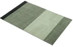 Stripe Horisontal Gulvtæppe, Grøn/Støvet/Mørk Grøn, 60x90 cm