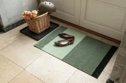 Stripe Horisontal Gulvtæppe, Grøn/Støvet/Mørk Grøn, 60x90 cm