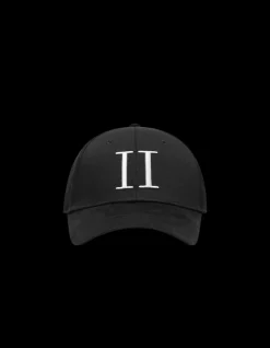 Suede Baseball Cap, Black/White, One size