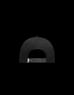 Suede Baseball Cap, Black/White, One size