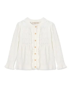 Sunny Cardigan, Cloud Dancer, 98 cm