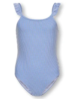 Sunny Structure Badedragt, Ultramarine Cloud Dancer, 158-164 cm