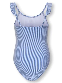 Sunny Structure Badedragt, Ultramarine Cloud Dancer, 158-164 cm