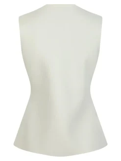 Sway Smooth Knit Vest, Off White, 40