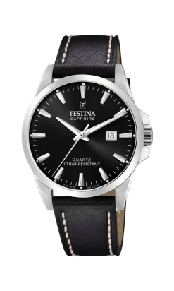 Swiss Made 20025 Herreur, Stål/Sort, 41 mm