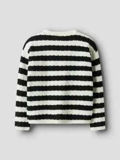 Sylvea Loose Knit Cardigan, Cloud Dancer, 134-140 cm