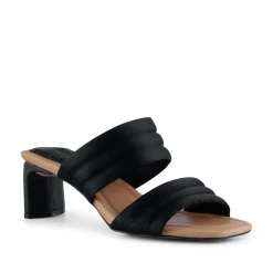 Sylvi Højhælede Sandaler, Black Satin, 37