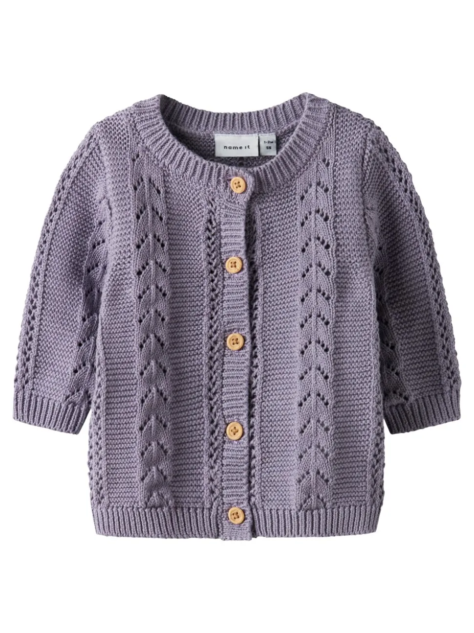 Tandra Knit Cardigan, Lavender Gray, 86 cm