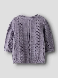 Tandra Knit Cardigan, Lavender Gray, 86 cm