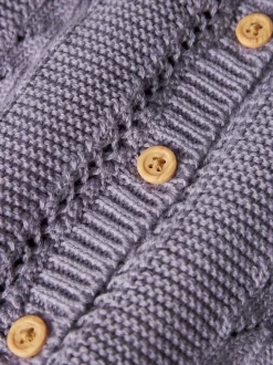 Tandra Knit Cardigan, Lavender Gray, 86 cm