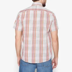 Teis Check Slub Skjorte, Sun Baked, XXL